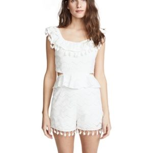 MOON RIVER RUFFLE WHITE ROMPER